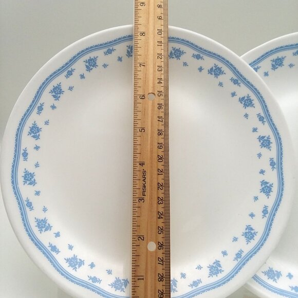 3 Corelle Plates Morning Blue Bread Butter Salad Luncheon Dessert Cornflower VTG - Picture 4 of 6